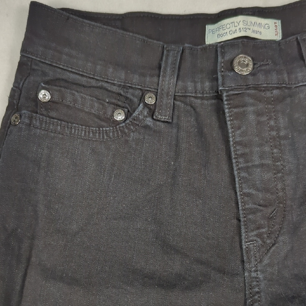 Y2K Levi's‎ 512 Perfectly Slimming Bootcut Black Wash Women's Jeans Size 8 (28)
